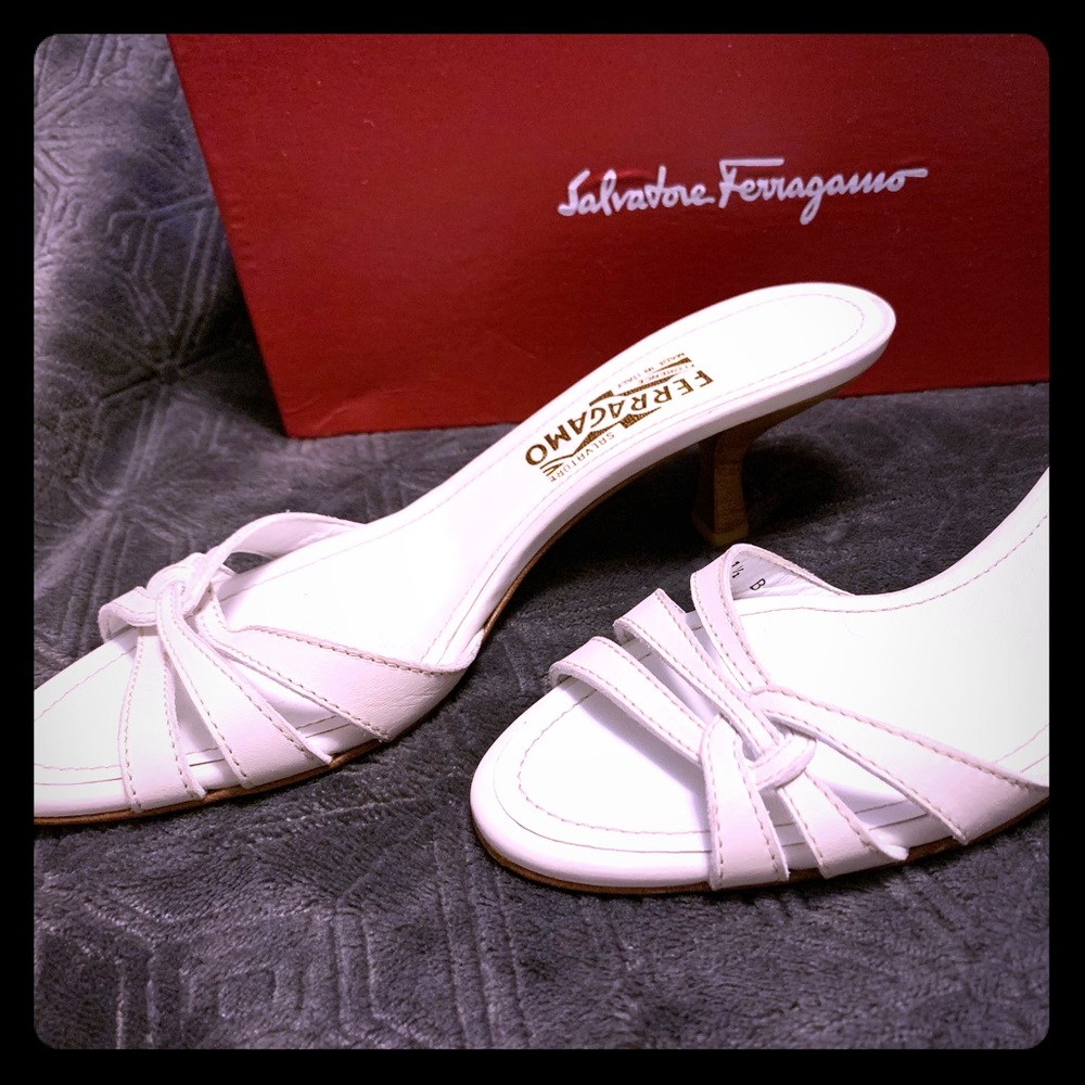 **SOLD**Salvatore Ferragamo Kitten Heel Sandals